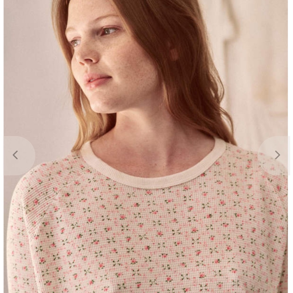 THE GREAT.
THE WAFFLE CIRCLE TEE - ROSE BUD Size 0/xs oversized